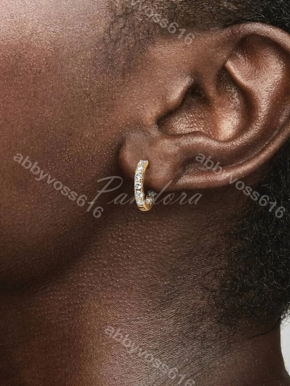 Pandora Sparkling Row Eternity Hoop Earrings